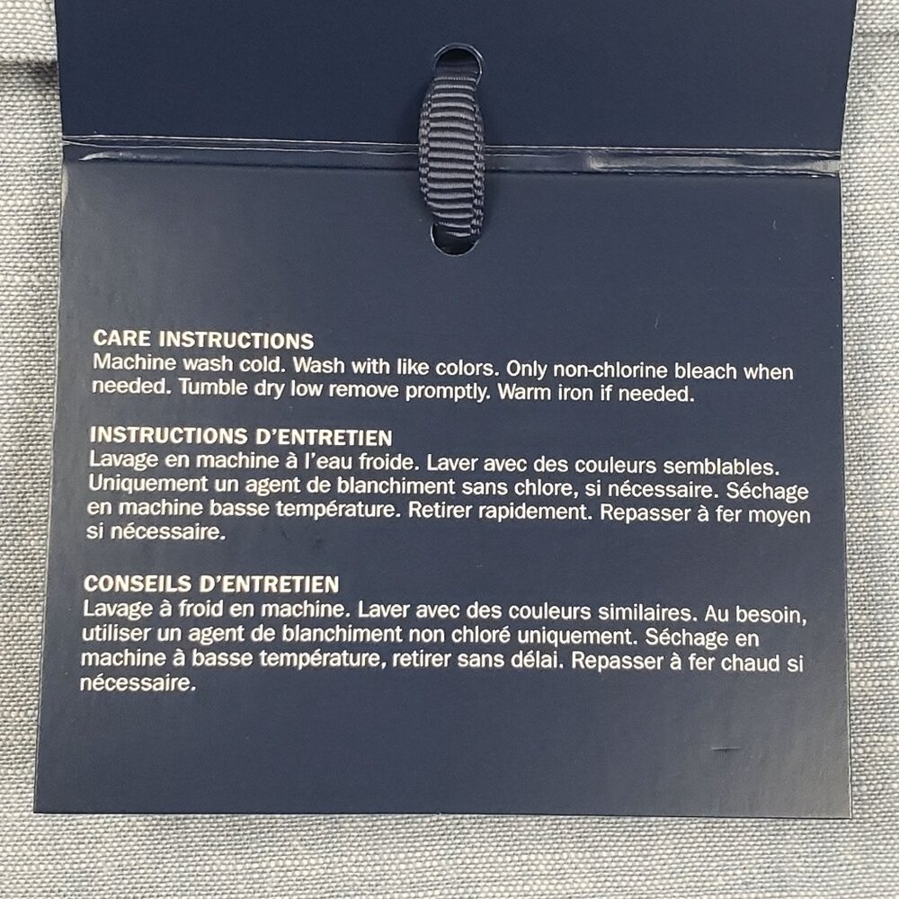 Ralph Lauren Workshirt Chambray King Flat Sheet Blue Luxury Bedding, 114"x108" - Picture 9 of 16